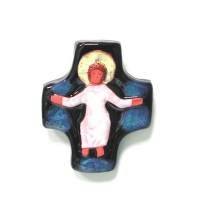 Croix Ceramique 9.5 X 7.5 Cm Christ Roi