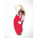 Vierge Céramique 33 cm avec Enfant - Rouge