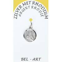 Médaille Argent Rhodié - Scapulaire 12 mm