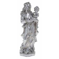 Statue 14 Cm Vierge Et Enfant Argent-Or