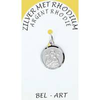 Médaille Argent Rhodié - Perp. Sec. - 14 mm