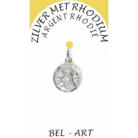 Médaille Argent Rhodié - Ste Rita - 12 mm