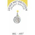Médaille Argent Rhodié - Ste Rita - 12 mm