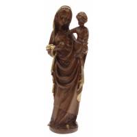 Statue 25 cm - Vierge + Enfant - Ton Bois