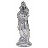 Statue 15 Cm Vierge Et Enfant Argent-Or