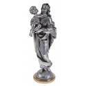 Statue Vierge Et Enfant Argent