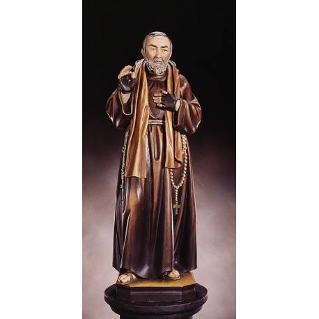 Houtsnijwerk Padre Pio 20 Cm 