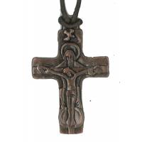 Croix Trinité sur cordon - Vieux Bronze