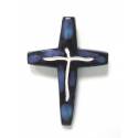 Croix Céramique - 17 X 11.5 cm - Bleu Foncé