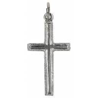 Croix métal argenté - 18 X 10 mm