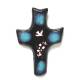Croix Céramique - 20 X 13 cm - Bleu Foncé