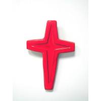 Croix Céramique - 17.5 X 11.5 cm - Rouge