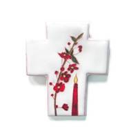 Croix Céramique - 12 X 10 cm - Blanc