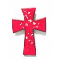 Croix Céramique - 15 X 11 cm - Rouge