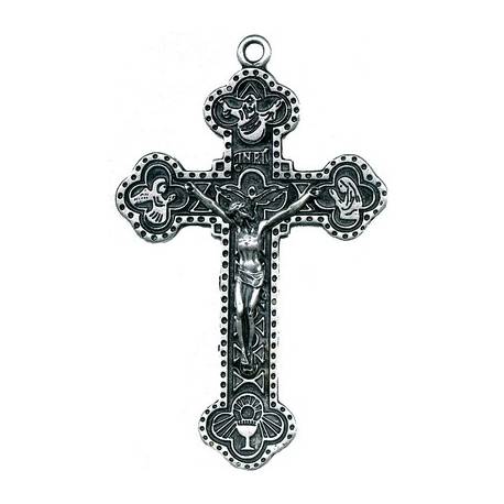 Kruisbeeld - 13 cm - Oud Zilver 