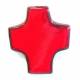 Croix Céramique - 9 X 8 cm - Rouge