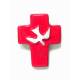 Croix Céramique - 11 X 8.5 cm - Rouge