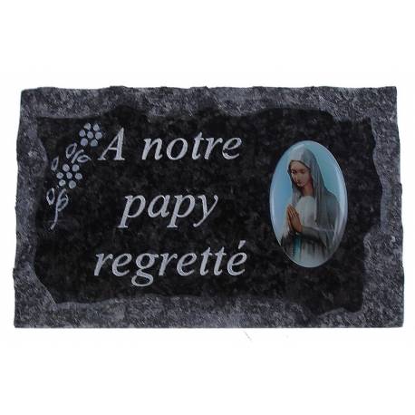 Plaque Cimetiere A Notre Papy Regrette 9x14