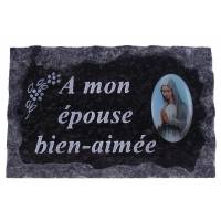 Plaque Cimetiere A Mon Epouse Bien-Aimee 9x14 