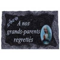 Plaque Cimetiere A Nos Grands-Parents Regrettes 9x14