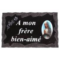Plaque Cimetiere A Mon Frere Bien-Aime 9x14