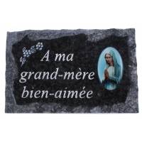 Plaque Cimetiere A Ma Grand-Mere Bien-Aimee 9x14 