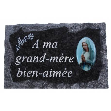 Plaque Cimetiere A Ma Grand-Mere Bien-Aimee 9x14 