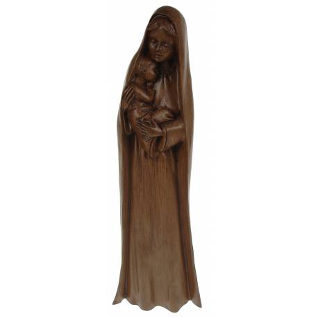 Statue 30 cm - Vierge + Enfant - Ton Bois