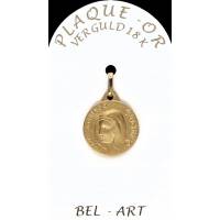 Médaille plaqué-or - Ste Claire - 15 mm