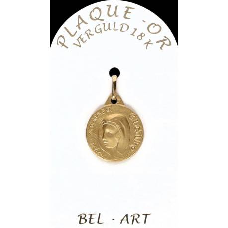 Médaille plaqué-or - Ste Claire - 15 mm
