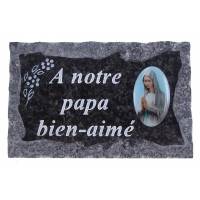 Plaque Cimetiere A Notre Papa Bien-Aime 9x14 