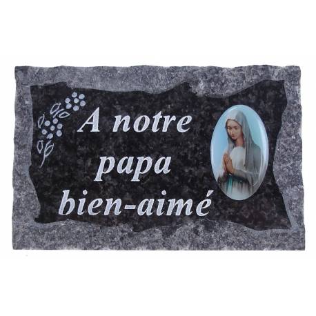 Plaque Cimetiere A Notre Papa Bien-Aime 9x14