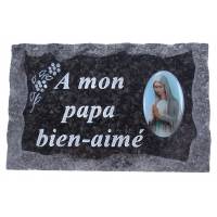 Plaque Cimetiere A Mon Papa Bien-Aime 9x14 