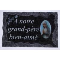 Plaque Cimetiere A Notre Grand-Pere Bien-Aime 9x14 