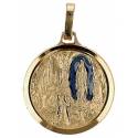 Médaille App. Lourdes 16 mm Métal doré