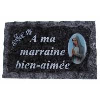 Plaque Cimetiere A Ma Marraine Bien-Aimee 9x14