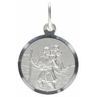 Medaille H Kristoffel - 14 mm - Metaal + Rhodium 