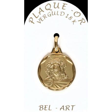 Médaille plaqué-or - Ecce Homo - 20 mm