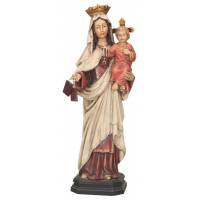 Statue en bois sculpté Vierge du Carmel 30 cm couleur