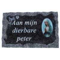 Plaque Cimetiere Aan Mijn Dierbare Peter 9x14