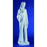 Vierge moderne - 60 cm - "Marbre" blanc