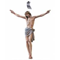 Houtsnijwerk beeld Kristus van 90 cm gekleurd 