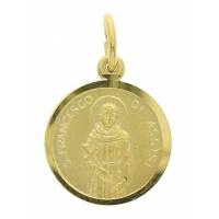 Medaille H Franciscus - 14 mm - Verguld 