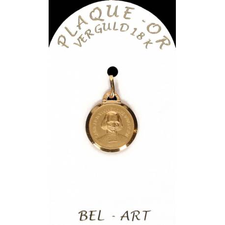 Medaille plaqué-goud - H Pastoor van Ars - 13 mm 