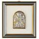 Cadre 12 X 11 Cm Deux Anges + Enfant Plaque En Argent