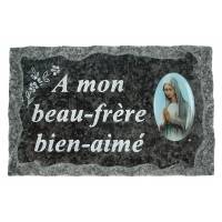 Plaque Cimetiere A Mon Beau-Frere Bien-Aime 9x14