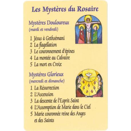 Image PVC - Les Mystères du Rosaire - FR