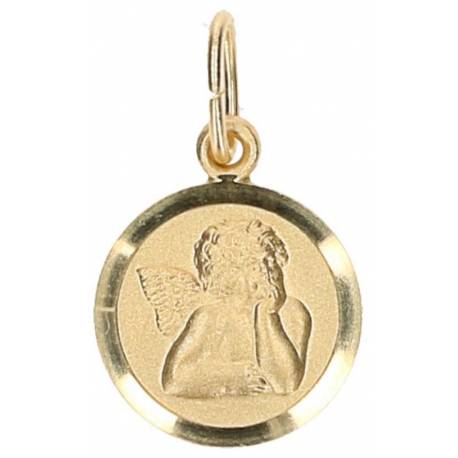 Médaille Ange - 12 mm - Métal Doré