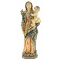 Statue 30 Cm Vierge + Enfant + Palme