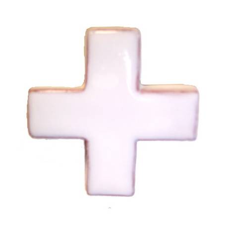 Croix Céramique 10 X 10 cm - Blanc